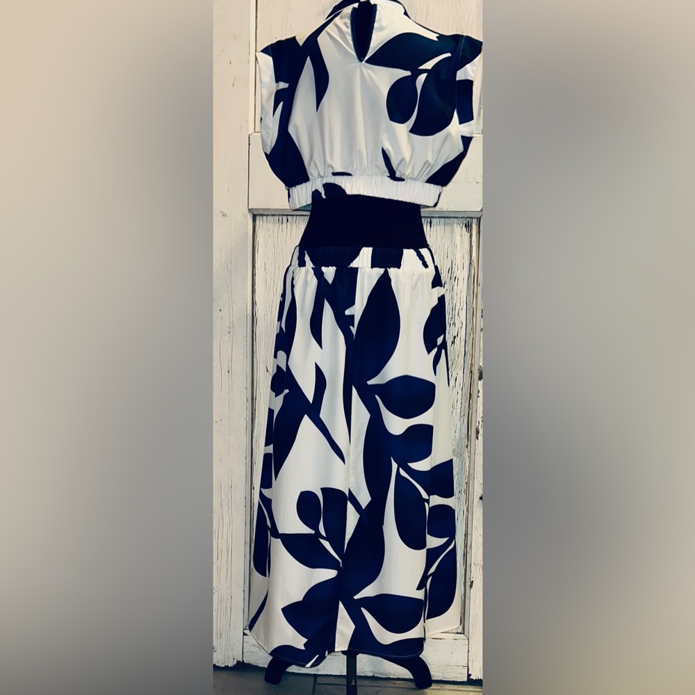 🔥🔥 Salanta Blue & White‎ Floral Long Maxi Dress🔥🔥 - Picture 7 of 11